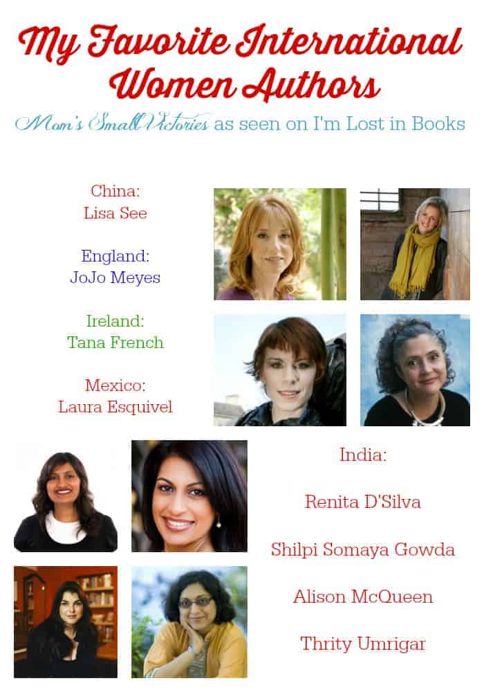 My favorite international women authors. I'm celebrating Women's Lit Month by guest posting at I'm Lost in Books for her Women's Lit Event. Check out these talented and amazing international women authors representing China, England, Ireland, Mexico and India.