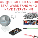 Unique Gift Ideas for Star Wars Fans who have Everything. Bluetooth speakers, realistic lightsabers, Legos, tools in the kitchen and planners and journals for the ultimate Star Wars fan.