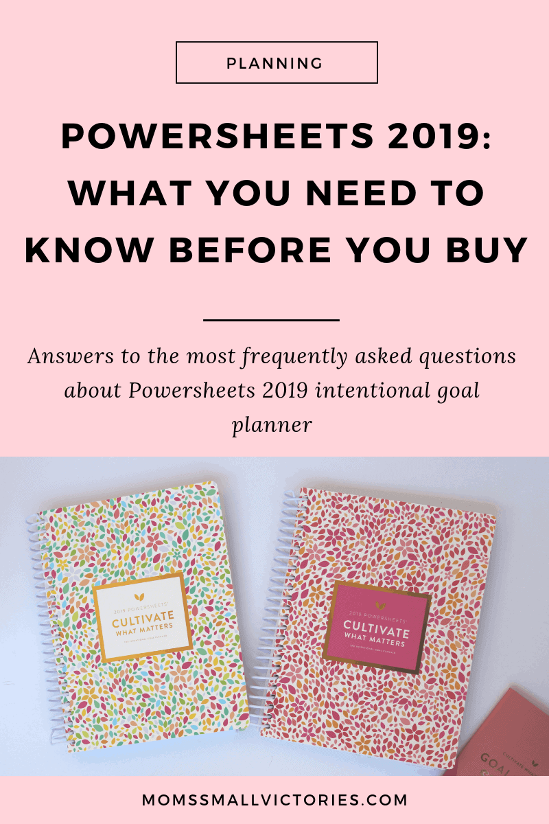 Powersheets 2019: What You need to know before you buy. Get the answers to the most frequently asked questions about the Powersheets 2019 intentional goal planner. Including an honest review, the best planner to use with it and if the Powersheets 2019 are really worth the cost.