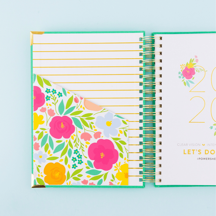 2020 Powersheets teal cover blooms pocket
